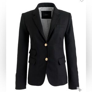 J. Crew schoolboy blazer — black wool with gold buttons. Size 4